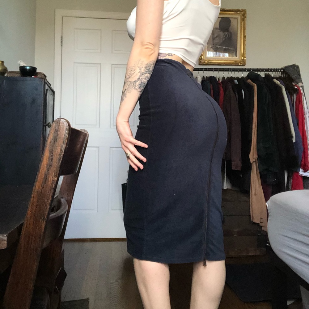 SOLD Velvet Corduroy Pencil Skirt